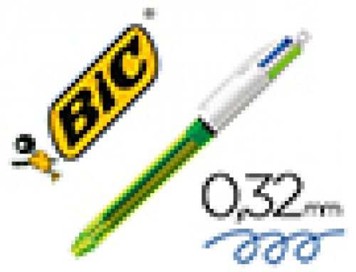Esferografica bic quatro cores azul / preto / vermelho / amarelo fluor ponta media 1 mm , Bic , 62790 , 3086123415263